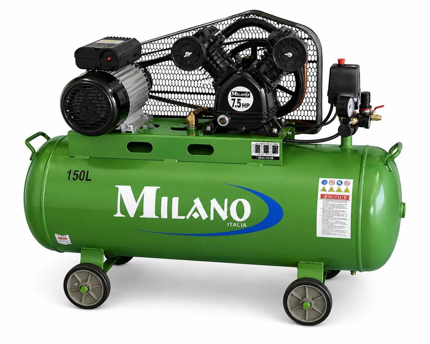 Milano 150 Litres Electric Air Compressor 7.5HP Industrial
